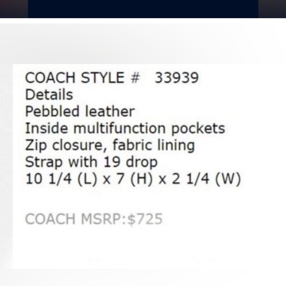 COACH Dakota Fringe Pebble Leather Bag - Picture 7 of 7